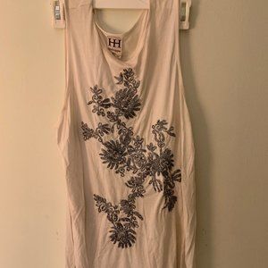 Haute Hippie Long White Tank